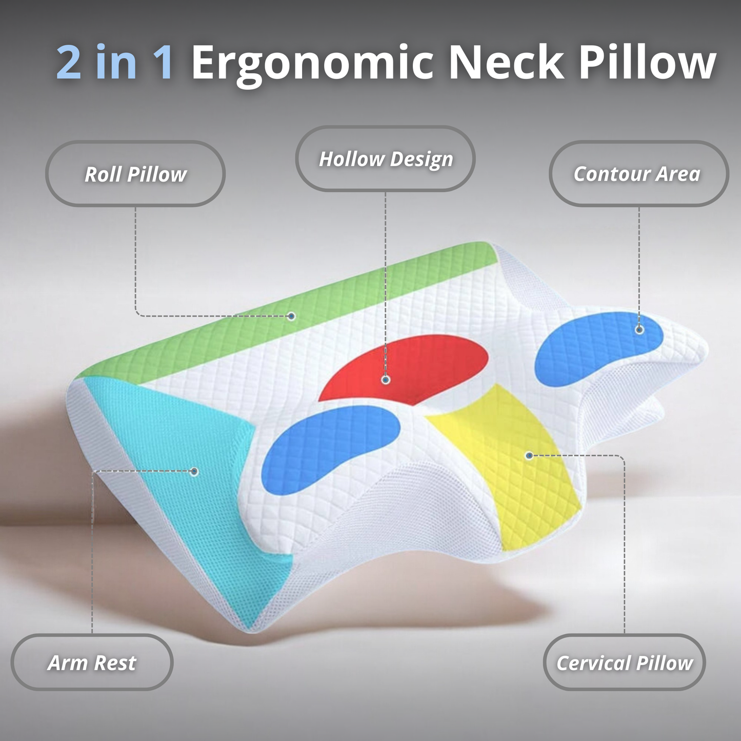 ErgoDream | Ultimate 2-in-1 Ergonomic Cervical Pillow